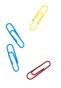 colored paper clips